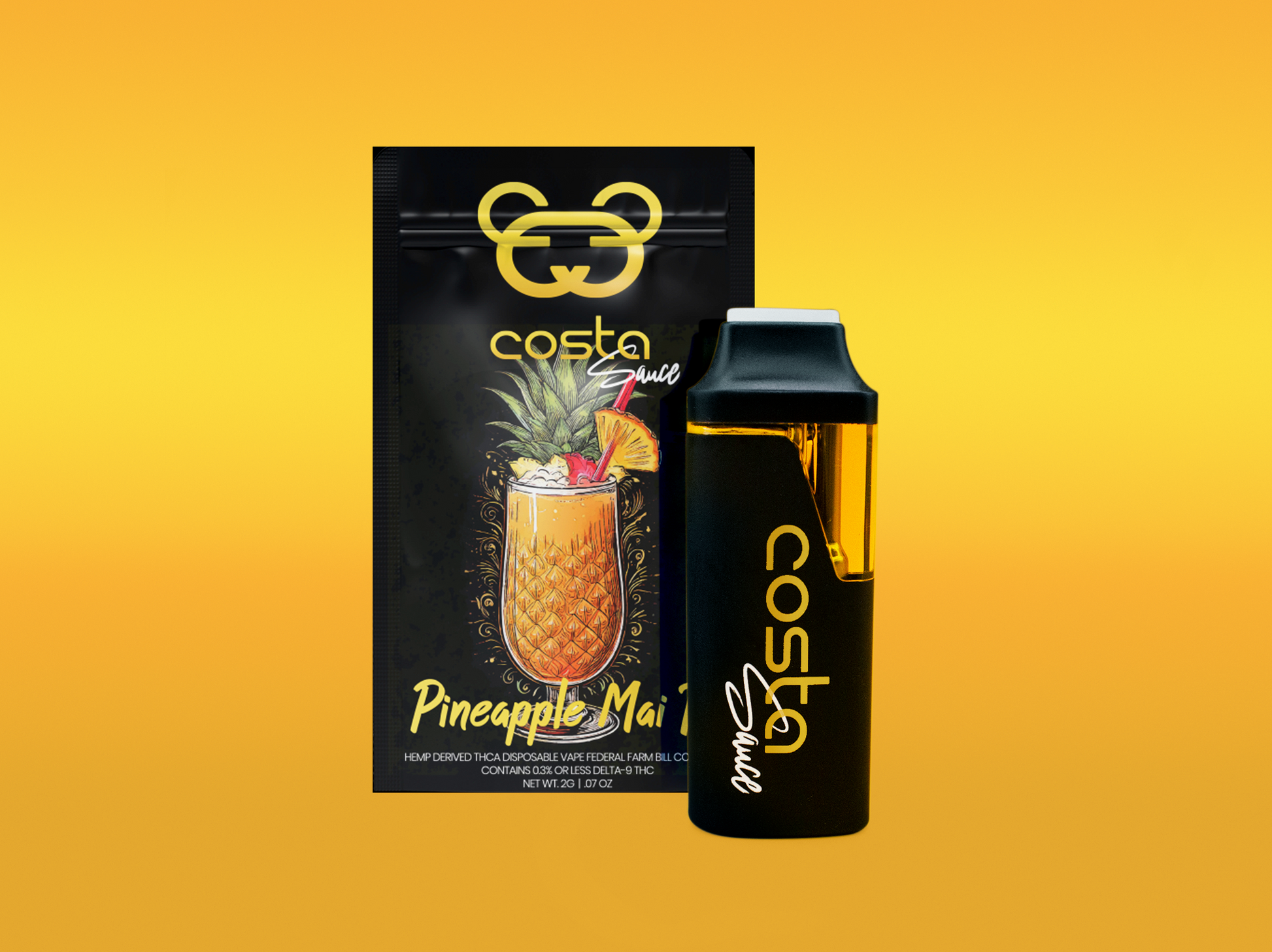 Vape Pineapple Mai Tai Flavor Disposable Vape Box